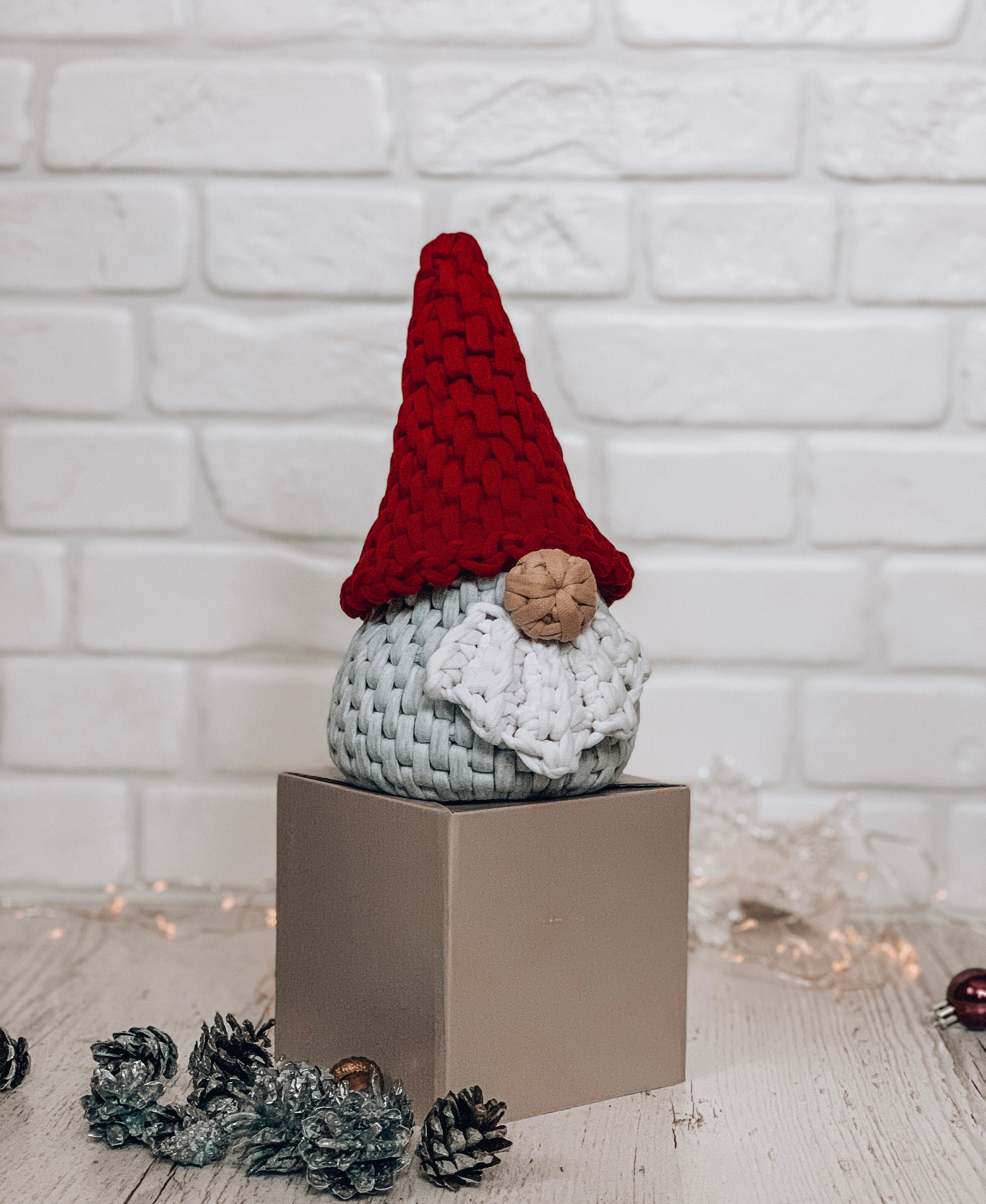 Crochet Scandinavian Gnome Basket PDF Pattern Digital - Etsy Israel