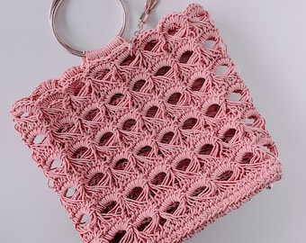 Bolso de malla de ganchillo, bolso de red avoska, bolso vegano de mercado, bolso tejido, bolso ecológico, bolso de macramé, cintura cero