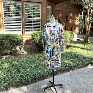 RARE EDUARDO for PUCCI/60&#39;s Mod Print Dress/60&#39;s Dresses/60&#39;s Pucci Clothing/60&#39;s Loungewear/Emilio Pucci/Near Mint Condition