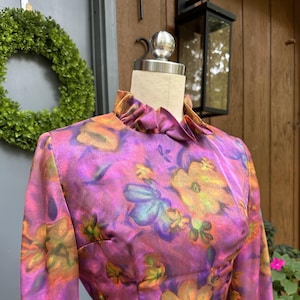 GORGEOUS 70&#39;s FLORAL GOWN/70’s Floral Gown/70’s Flower Power Dress/70’s Handmade Gown/70’s Fashion/Floral Maxi Gown/Mint Condition