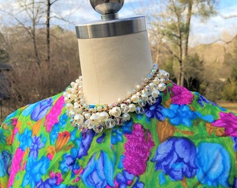 INCROYABLE ROBE FLORALE faite à la main des années 70 / Robes des années 70 / Robes florales des années 70 / Robes florales / Robes florales bleues / Robes faites à la main des années 70 / Mint Condition