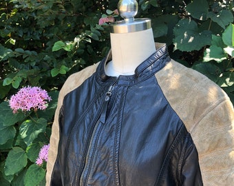 HARLEY DAVIDSON BIKER Jacket/Black Leather Biker Jacket/Harley Jackets/Motorcycle Jackets/Leather Motorcycle Jacket/Good Vintage Condition