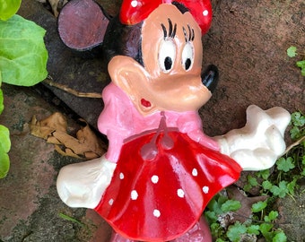 Plaque Minnie Mouse fabriquée à la main/Minnie Mouse des années 70/Minnie Mouse vintage/Céramique Minnie Mouse/Disney vintage/décor Disney/bon ÉTAT VINTAGE