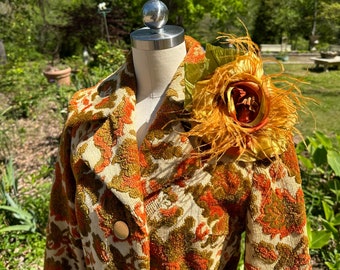 RARE 70's LILLI ANN Tapestry Coat/Lilli Ann/Tapestry Coat/Floral Coats/Vintage Coats/70's Designer Coats/Lilli Ann Coats/Near Mint Condition