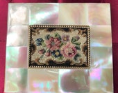 1930 39 s Petit Point Mother of Pearl Compact Schildkraut Compacts Petit Point Compacts 30 39 s Compacts Mother of Pearl Compacts MINT CONDITION