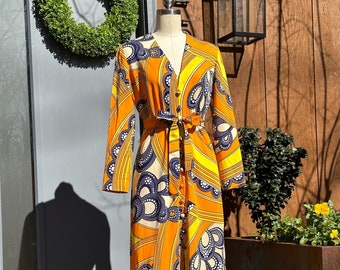 RARE 70&#39;s TORI RICHARDS Dress/Vintage Psychedelic Maxi Dress/70’s Mod Dress/Vintage Flower Power Dress/70’s Fashion/Mint Condition