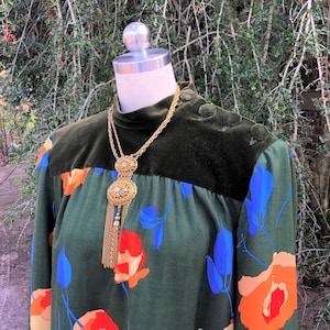 RARE 60&#39;s EMILIO PUCCI Dress/60’s Pucci Dress/Velvet Pucci Dress/Floral Pucci Dress/60’s Fashion/Floral Dresses/Pucci/Near Mint Condition