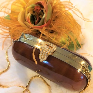 Francés LUCITE Bolsos/Lucite Bolsos/Lucite Monedero/Lucite Bags/French Hand bags/Collectible Purses/Designer Purses/Near MINT Condition