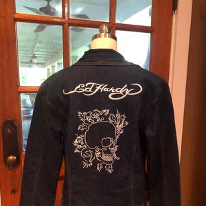 RARO ED HARDY Traje pantalón de mezclilla/Ed Hardy Denim/Ed Hardy/Vintage Denim Streetwear/Vintage Denim/Trajes de pantalón/Trajes de pantalón de mezclilla/Cerca de perfecto estado