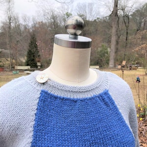 70&#39;s HANDKNIT Sweater Dress/Blue Handknit Dress/Vintage Knit Dress/70&#39;s Sweater Dress/70&#39;s Dress/Sweater Dress/Handmade Dress/Mint Condition
