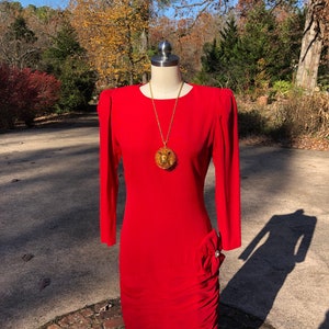 RED 80&#39;s RIMINI DRESS/Cocktail Dresses/Party Dresses/80&#39;s Dresses/Rimini Evening Dresses/Christmas Dresses/Red Dresses/Near Mint Condition