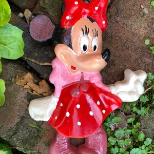 HANDMADE Minnie Mouse Plaque/70&#39;s Minnie Mouse/Vintage Minnie Mouse/Ceramic Minnie Mouse/Vintage Disney/Disney Decor/Good VINTAGE CONDITION