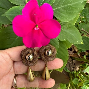 RARE SIGNED MIRIAM Haskell Earrings/Collectible Earrings/Antique Earrings/Antique Jewelry/Vintage Earrings/Miriam Haskell/Vintage Condition