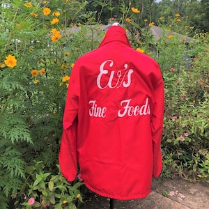 SELTENE 70er Diner Jacke/Vintage Varsity Jacke/70er Jahre Bestickte Jacke/Vintage Rote Varsity Jacke/Vintage Windbreaker/GUTER Vintage Zustand