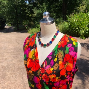 GORGEOUS 70's FLORAL Maxi/70’s Floral Maxi/Flower Power Dress/70’s Maxi Dress/70’s Fashion/Floral Maxi Gown/Vintage Gown/Mint Condition
