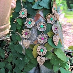 RARE 30&#39;s FILIGREE Brass Necklace/Antique Brass Necklace/1930’s Jewelry/Antique Jewelry/Brass Jewelry/Filigree Jewelry/1930’s/MINT Condition