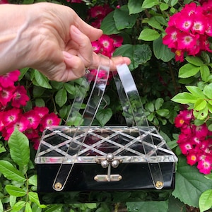 LOVELY LUCITE Charles Kahn Bolso / Lucite Bolsas / Lucite Bolsos / Charles Kahn Bolsos / Charles Kahn Monederos / Bolsos de los años 50 / Cerca de la condición de MINT