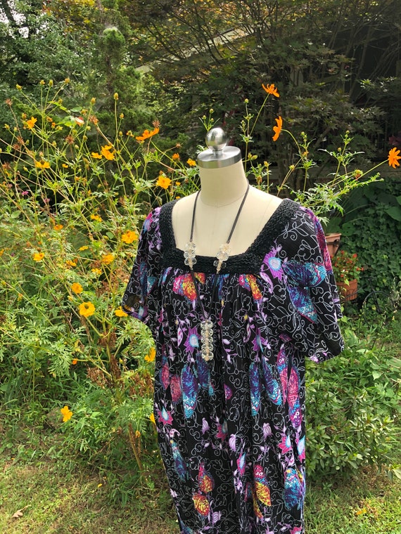 BUTTERFLY MUMU/Vintage Mumu/80's Mumu/Loungees Mum