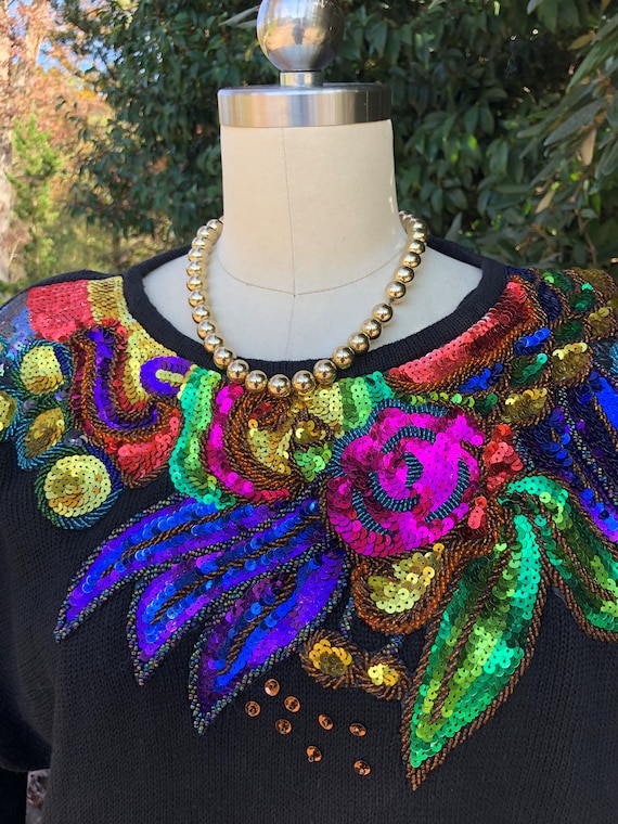 BEADED SWEATERS/80's Sweaters/80's Beaded Sweaters