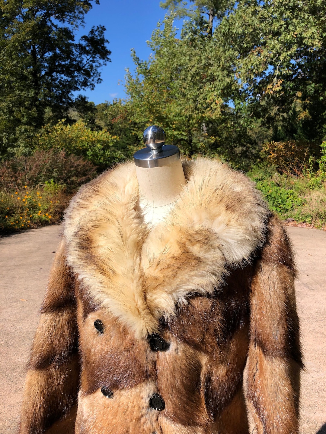 FABULOUS 70's FUR Coat/vintage Furs/70's Coats/mink Coats/fox Trimmed