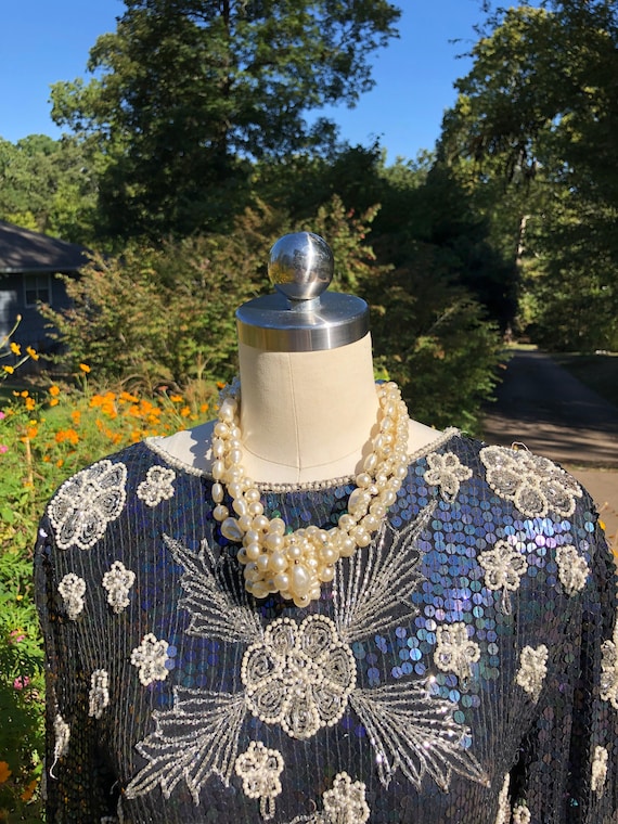 BEAUTIFUL 80 s BEADED Top 80 s Beaded Tops 80 s Sequin Tops beaded Tops sequin Tops 80 s Tops vintage Tops dressy Tops mint Condition Etsy