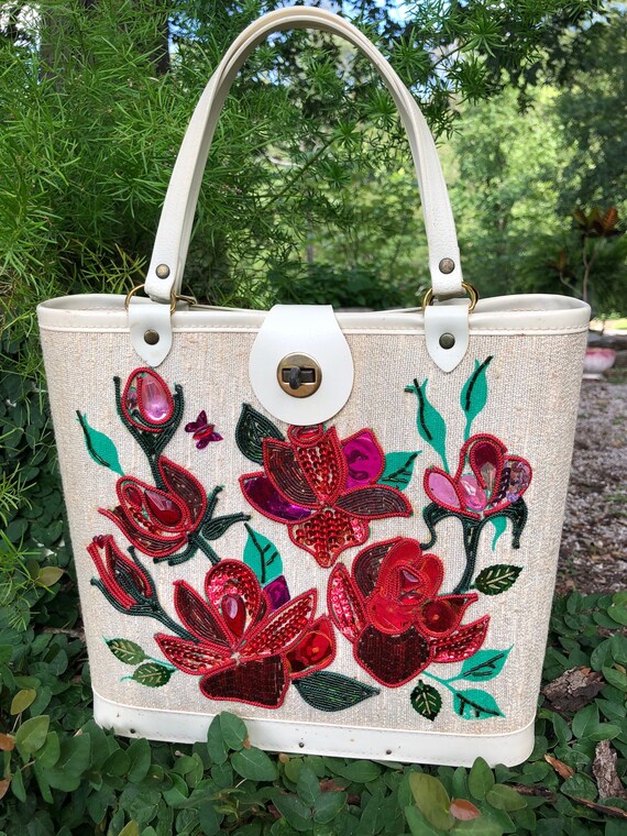 ENID COLLINS Style Roses Handbag/Rose Handbag/Rose