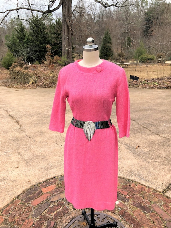 PRETTY PINK 60's BOUCLE Dress/60's Dresses/Boucle… - image 2