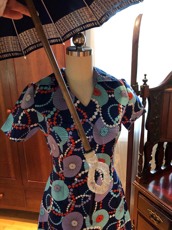 70's MOD Handmade Umbrella Dress/Vintage Umbrella… - image 6