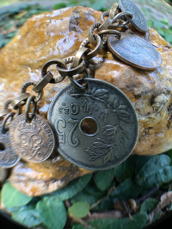 RARE MONET 40's COIN Necklace/40's Jewelry/40's N… - image 9