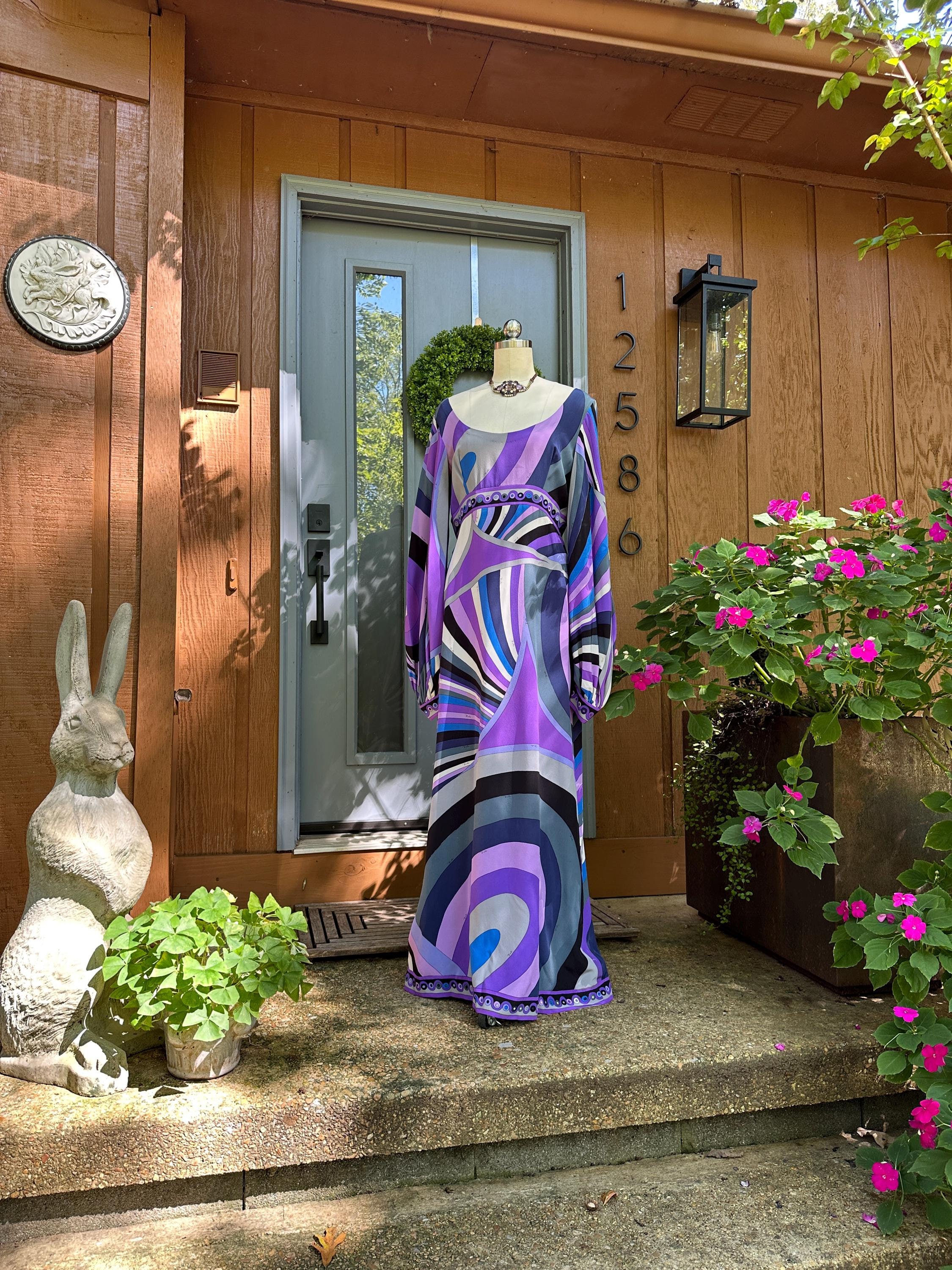 STUNNING 60's EMILIO PUCCI Maxi Gown/emilio Pucci/60's Dress/60's