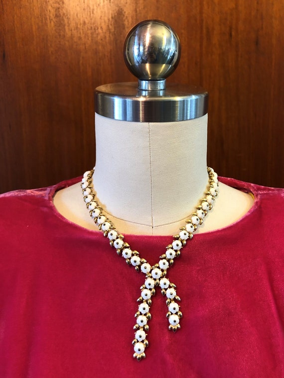 RARE 60's CROWN TRIFARI Necklace/Crown Trifari/Fl… - image 1
