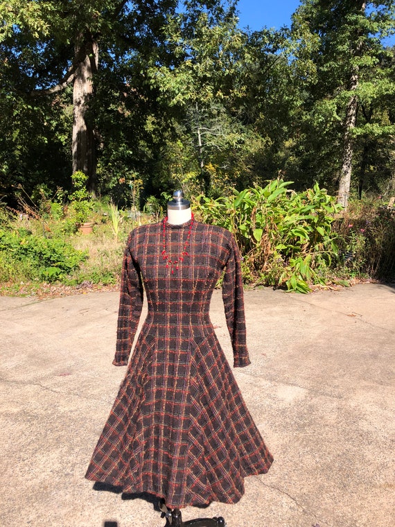 RARE 50's ANNE FOGARTY Dress/Plaid Dresses/50's D… - image 10