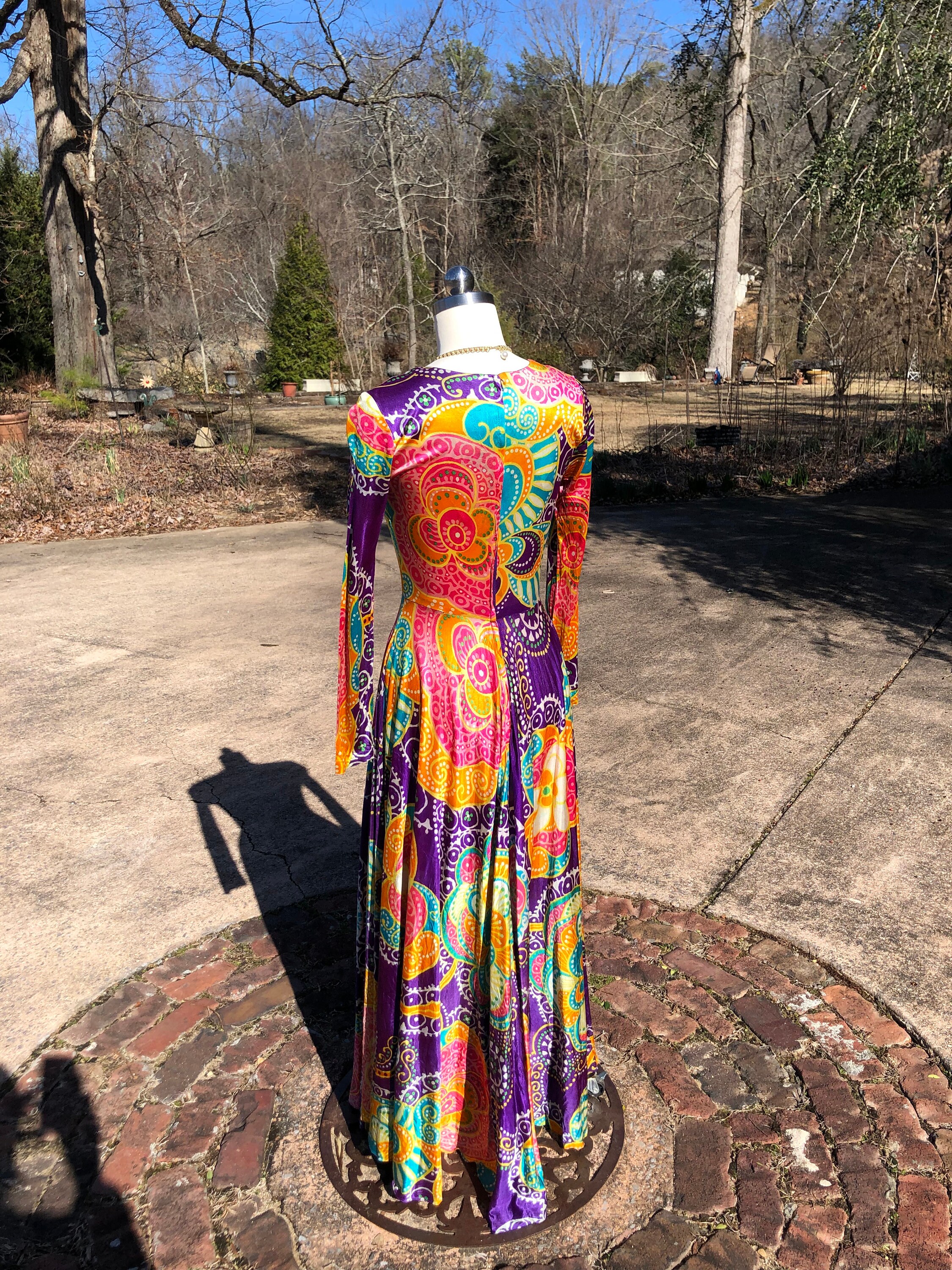 RARE 70's PSYCHEDELIC Dress/psychedelic Dresses/70's Dresses