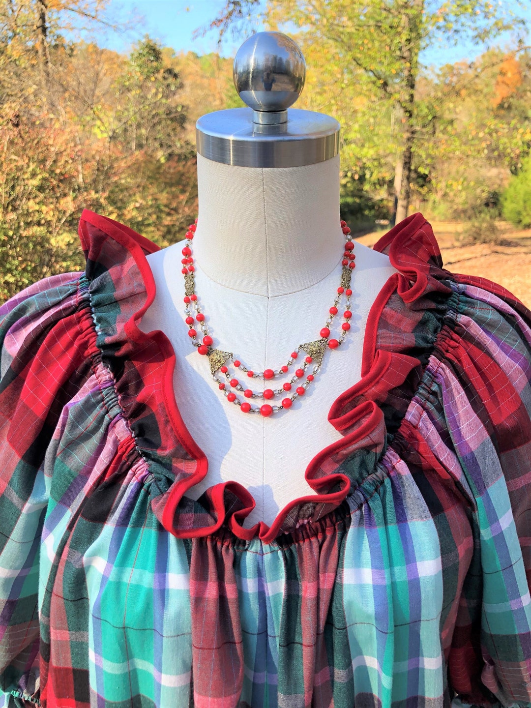 Princess Kaiulani Casual – Hawaiian Quilt Inspired Red & Yellow Resort Dress