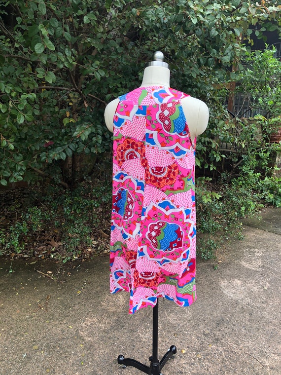 RARE 70's PSYCHEDELIC Dress/Psychedelic Lingerie/… - image 3
