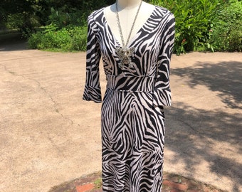 DIANE Von FURSTENBERG ZEBRA Wrap Dress/90's Diane Von