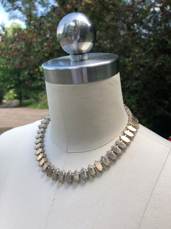 RARE 50's RHINESTONE NAVETTE Necklace Set/50's Ne… - image 8