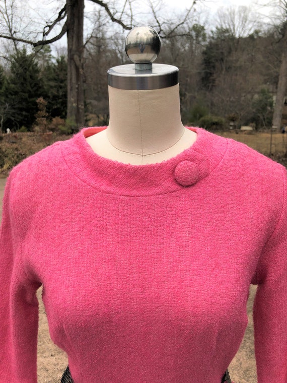 PRETTY PINK 60's BOUCLE Dress/60's Dresses/Boucle… - image 4