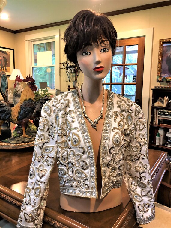 RARE Double Panther Rhinestone Necklace/80’s Rhin… - image 4