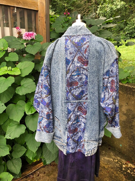 HANDMADE Denim Jacket/80's Jean Jackets/80's Jackets/… Gem