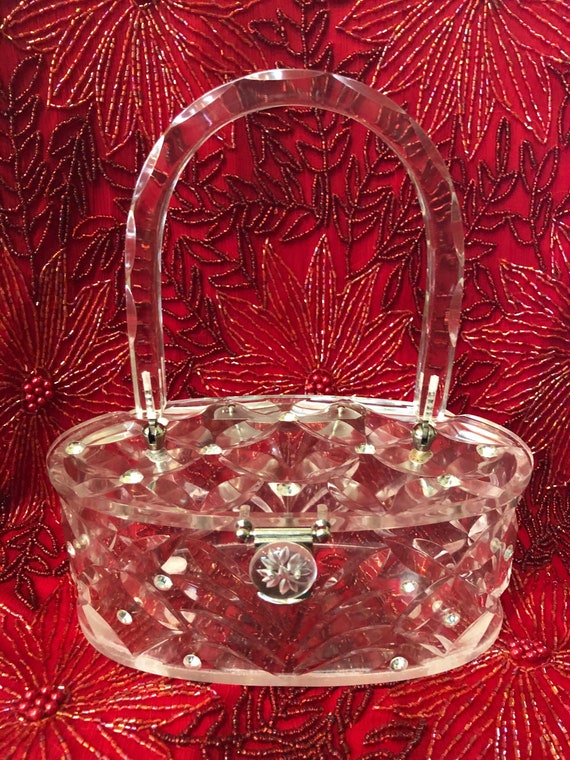 RARE RIALTO Lucite Handbag/Lucite Handbags/Lucite