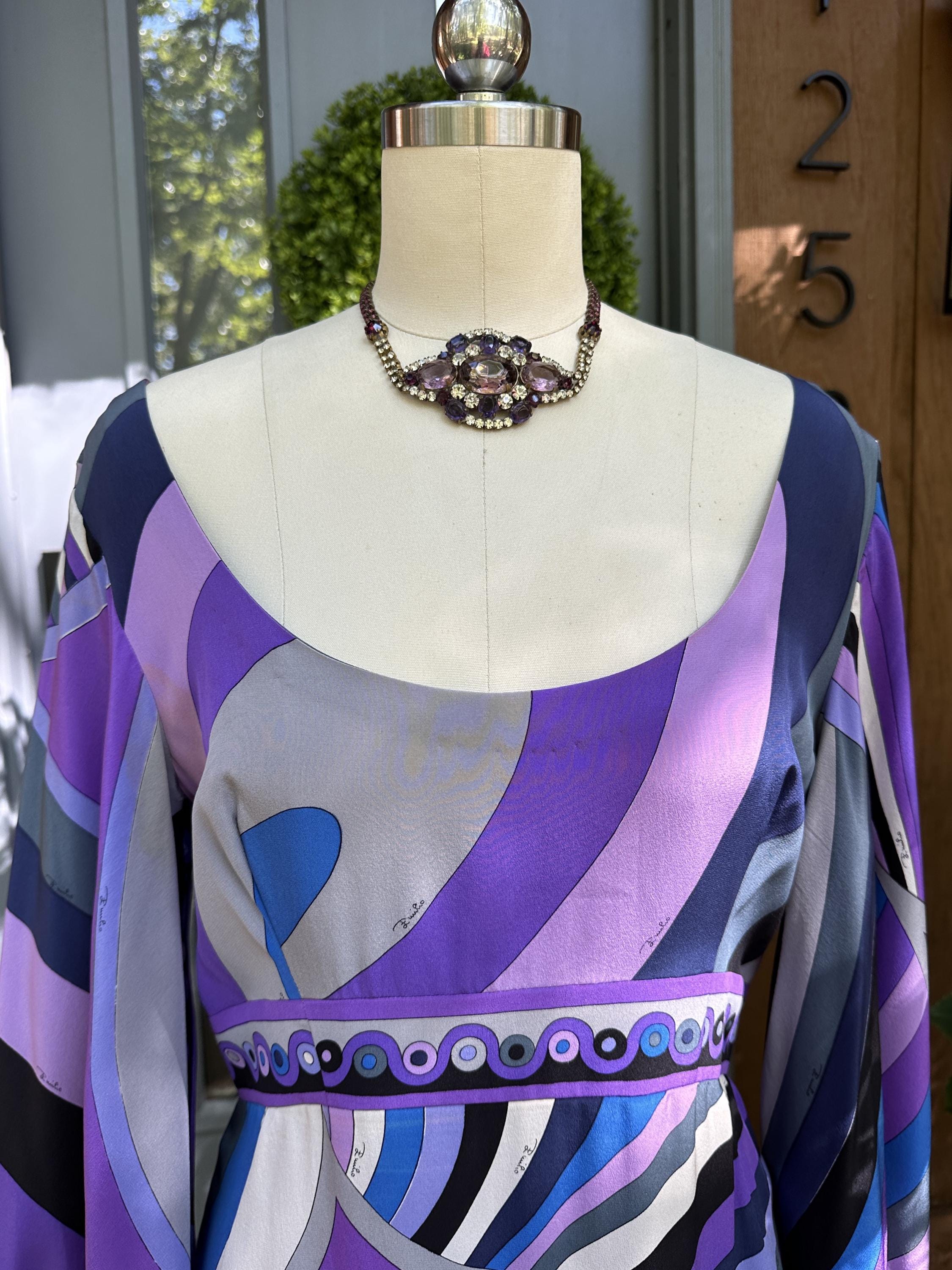 STUNNING 60's EMILIO PUCCI Maxi Gown/emilio Pucci/60's Dress/60's