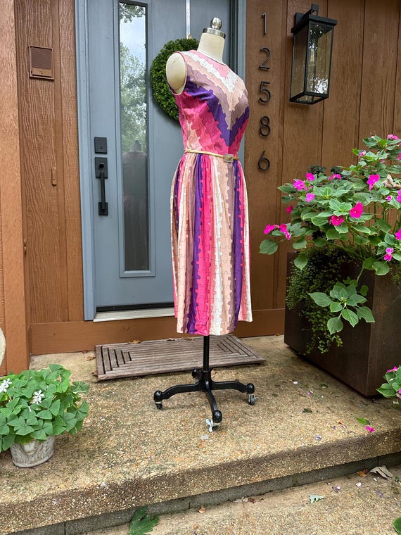 CUTE 70's MOD PUZZLE Dress/70’s Dress/Vintage Dre… - image 6