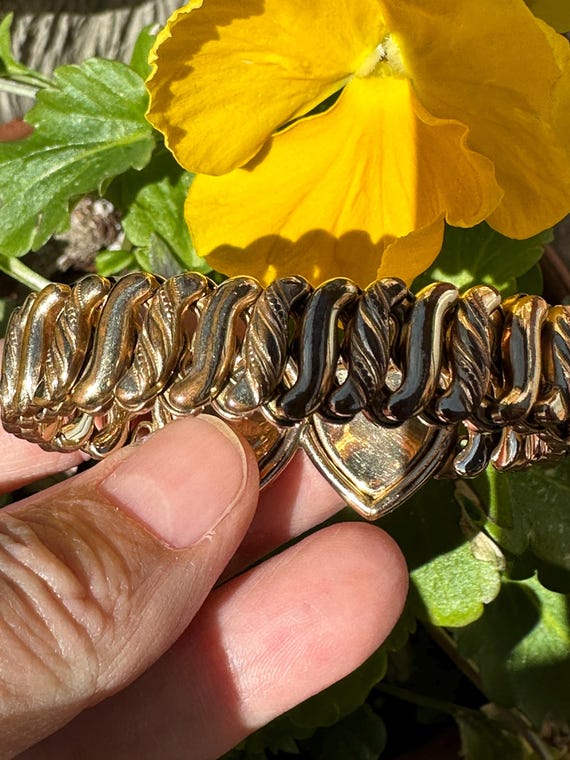 RARE 40's Double SWEETHEART Bracelet/Antique Brac… - image 2