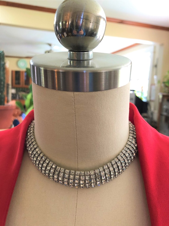 50's RHINESTONE CHOKER/Vintage Chocker/50’s Jewel… - image 10