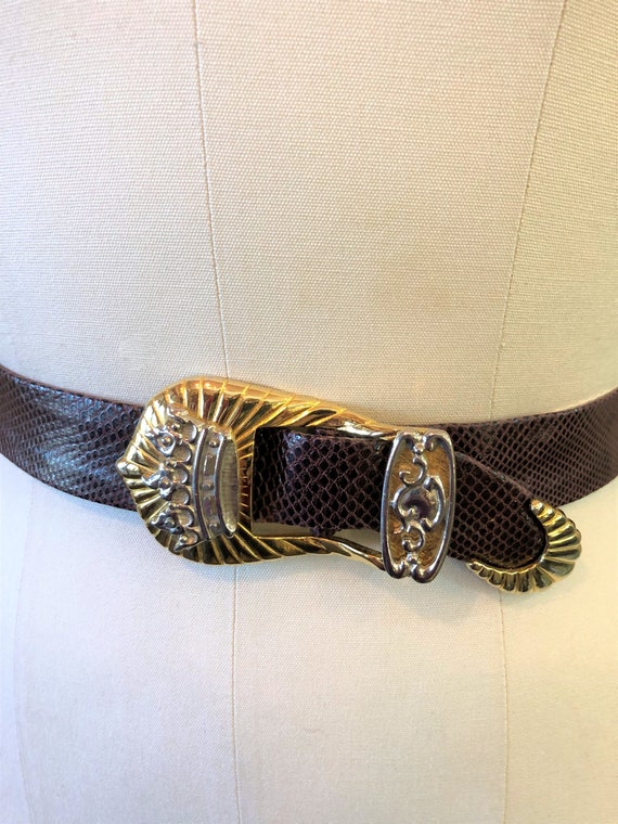 JUDITH LEIBER Western Style Belt/80's Designer Be… - image 1