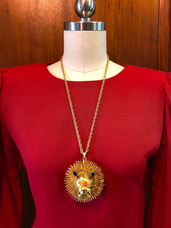 BEAUTIFUL 70's LION NECKLACE/Lion Necklaces/Lion … - image 4