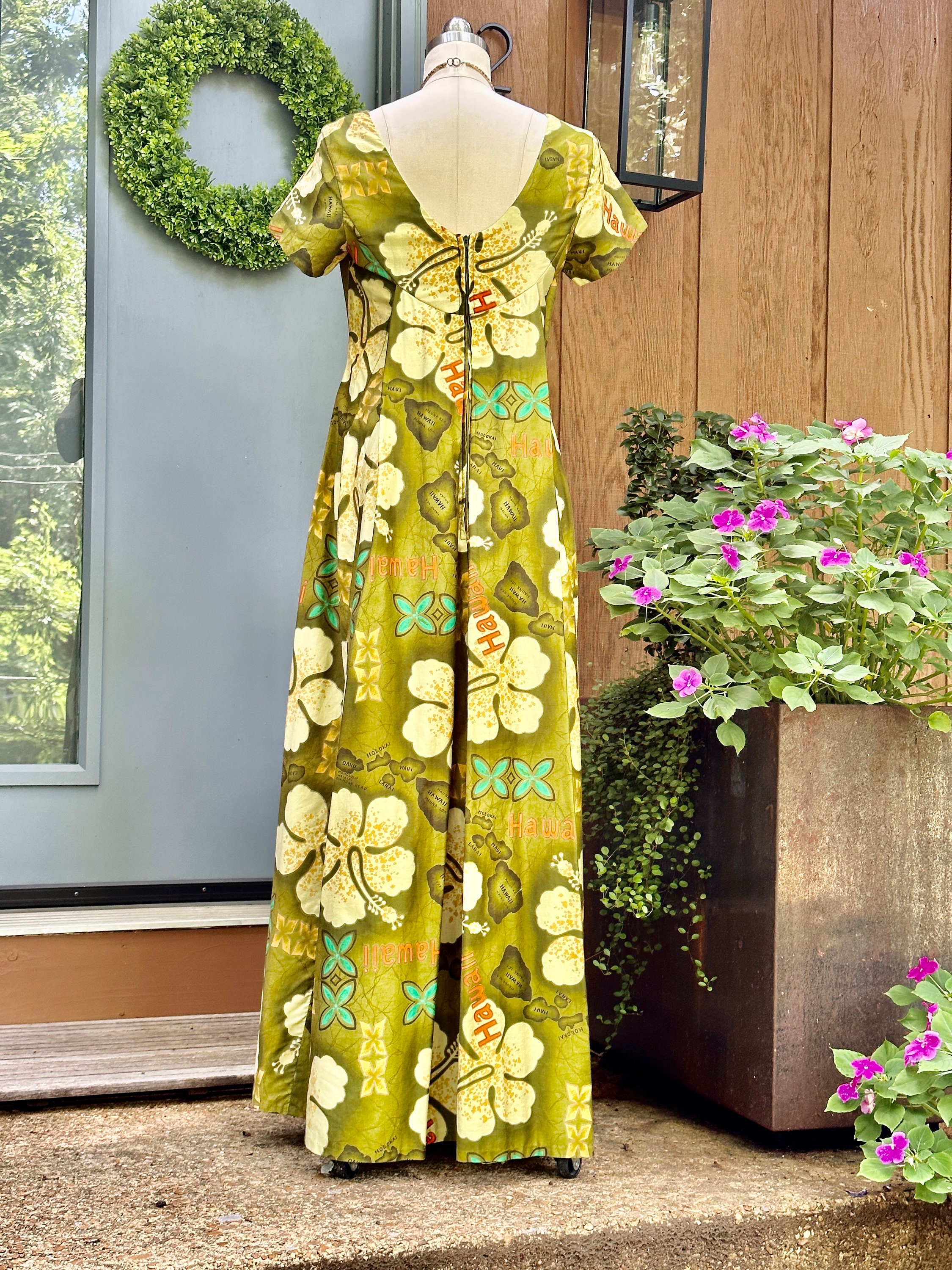 RARE 70's HAWAIIAN Dress/vintage Hawaiian Dresses/hawaiian Dresses