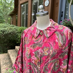 BEAUTIFUL 60&#39;s HOSTESS ROBE/Hostess Gown/60&#39;s Floral Robe/60&#39;s Hostess Gown/60&#39;s Loungewear/Vintage Robe/Pastel Robe/Near Mint Condition
