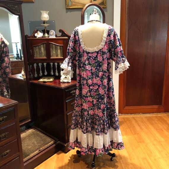 RARE 70's COTTAGE Core XL Floral Maxi/Princess Ka… - image 3